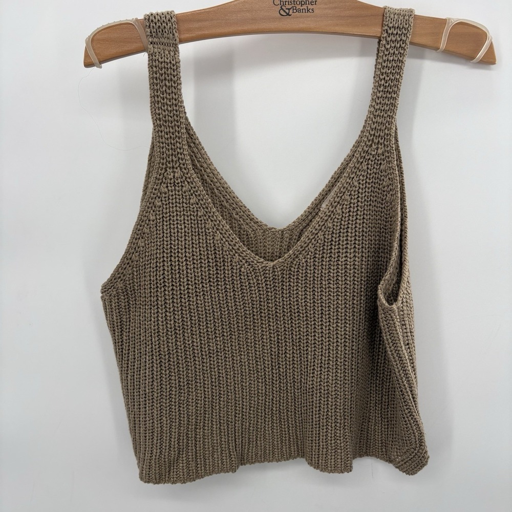 Chunky Knit Cropped Tank By The Nines Womans Large